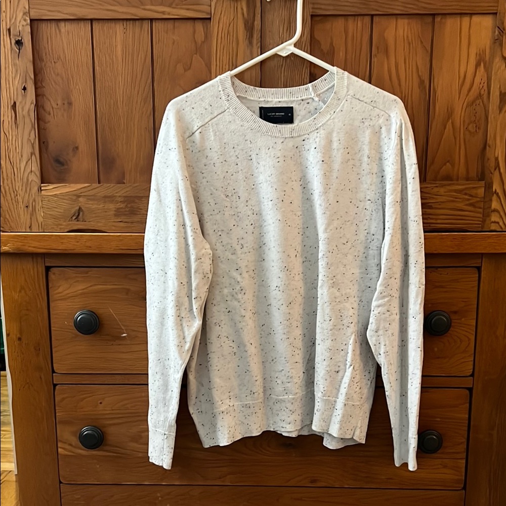 Men's White Speckled Sweater